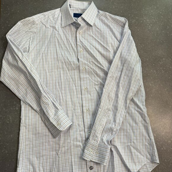 David Donahue Trim Fit Button-Down Shirt - Size 16.5 (34/35) - Picture 3 of 10